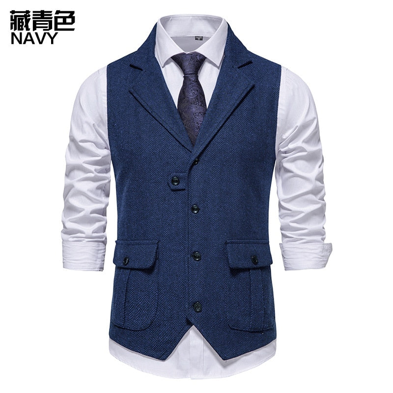 Men's Brown Vest Suit Vest Single breasted Designer Brand Sleeveless Formal Coat Top Adult Dress Tuxedo