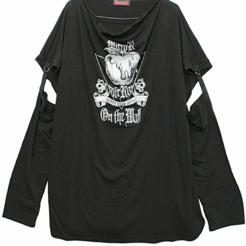 saferido 2024 Fashion Vintage Graphic Tshirts Contrast Aesthetic Y2k Tops Men's Detachable Long Sleeve Harajuku Streetwear Tee Shirts