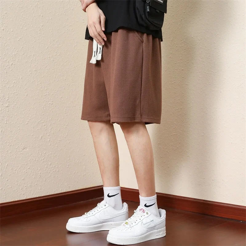 saferido Korean Simple Functional Work Shorts Men 2024 Summer Thin Y2k Casual Youthful Streetwear Hip Hop Sports Five Point Short Pants