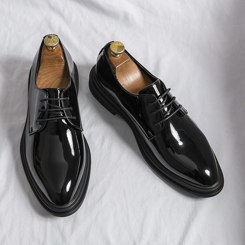 Italian Dress Shoes Leather Fashion for Men Pointed FormalShoes Men Formal Office Spring Party Luxury Mirror Oxford Shoes