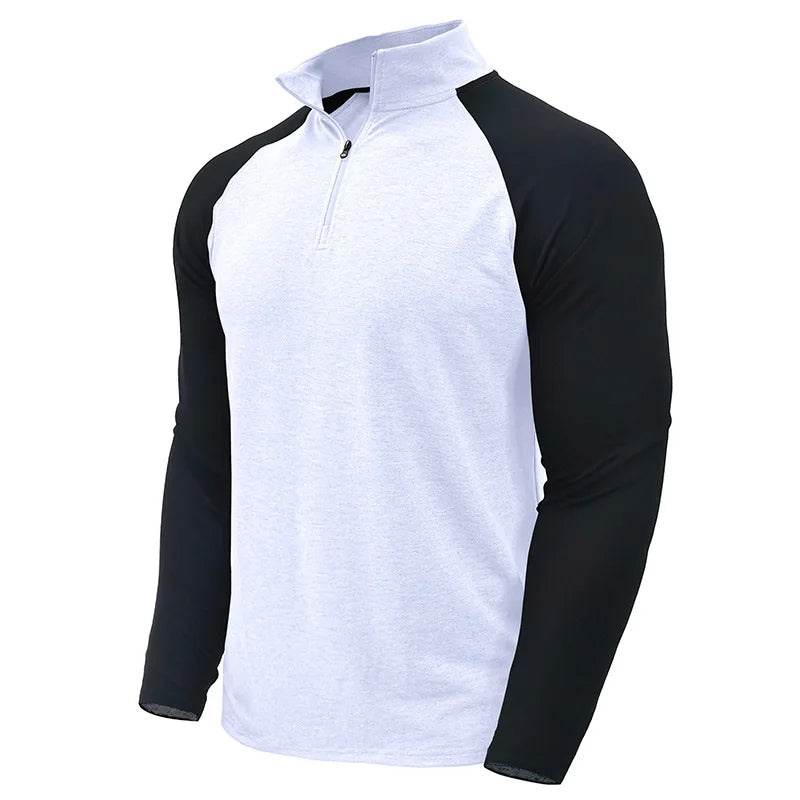 saferido Men Sweatshirts Spring Men's Hoodies Pullover Half Zipper Male Sports Hoody Outdoor Autumn Solid Color Turtleneck Sweaters