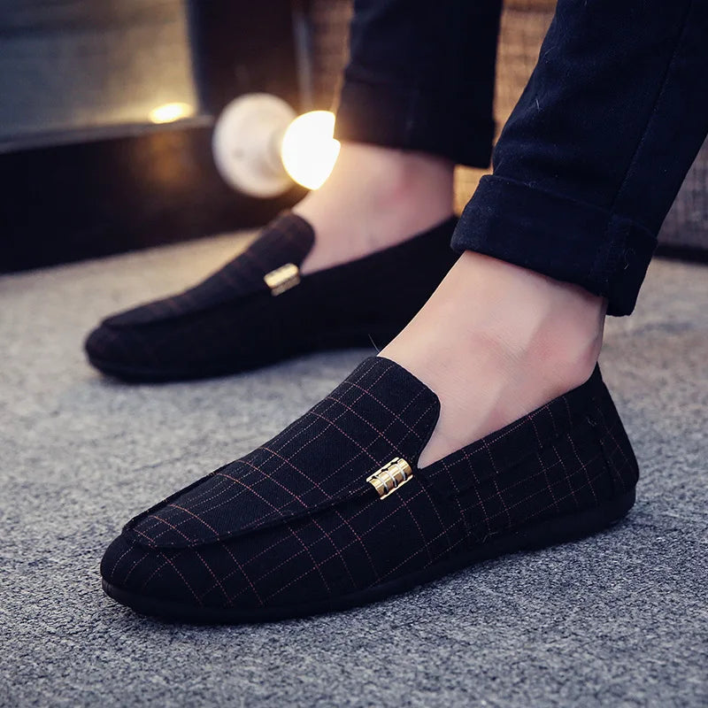saferido Slip-on Loafers for Men Soft Driving Moccasins High Quality Flats Male Walking Shoes Suede Casual Loafers Summer Men's Shoe
