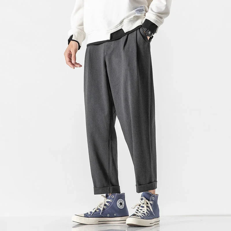 saferido Loose Trend Casual Pants Men's Loose Wide Leg Baggy Pants Fashion Spring And Summer Solid Color All-match Sports Overalls