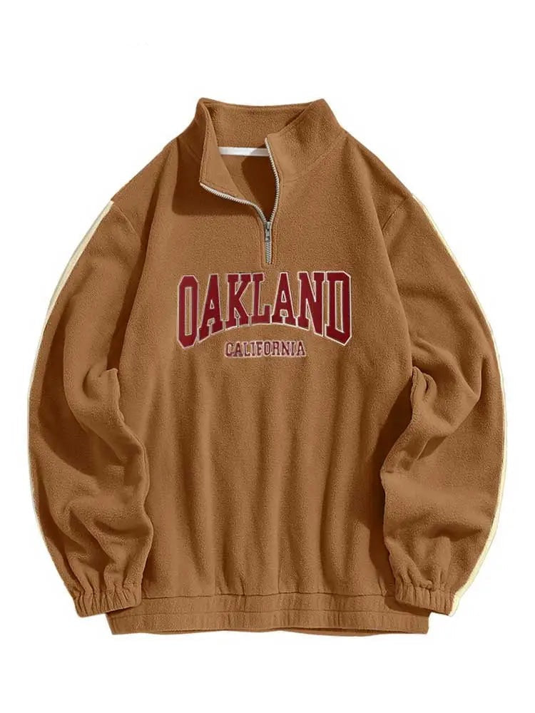 Men's Hoodie Fall Winter Fleece Sweatshirts Letter Embroidery Turtleneck Hoodies Pullover Vintage Streetwear Warm Sweats