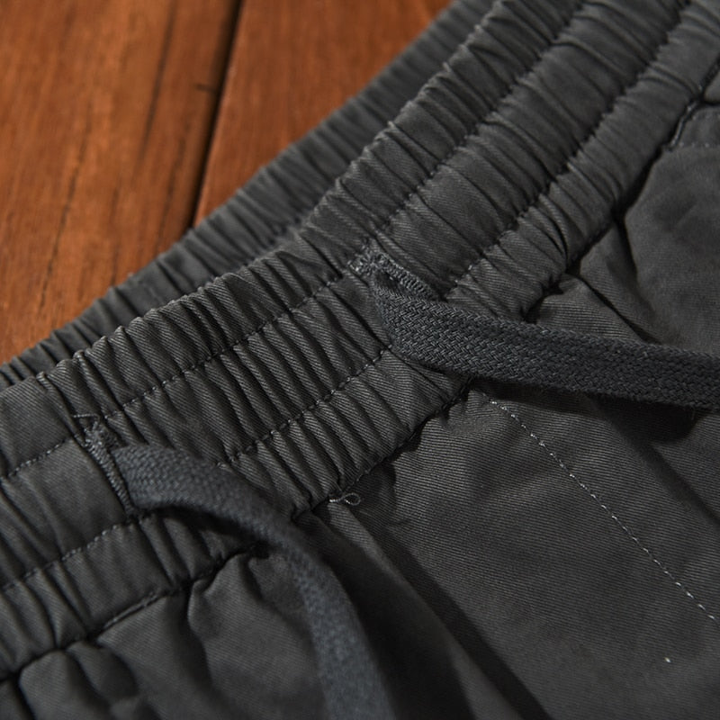 Summer Cotton Shorts Men Oversize 4XL Breathable Vintage Drawstring Casual Comfortable Shorts
