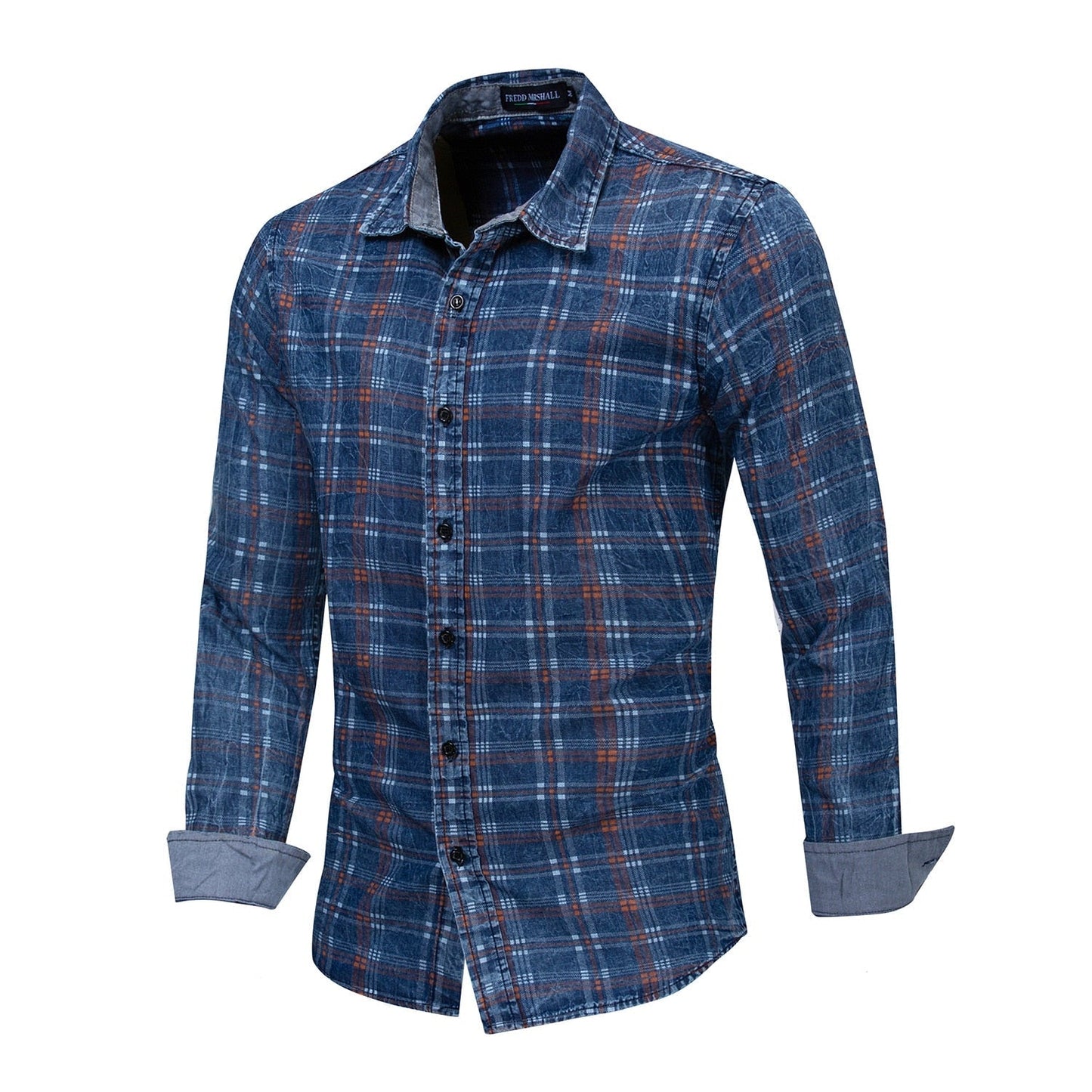 Fashion Men's Business Shirt Cotton Leisure Plaid Print Long Sleeved Shirt Tops Blouse Comfy Daily High Quality Shirts For Male