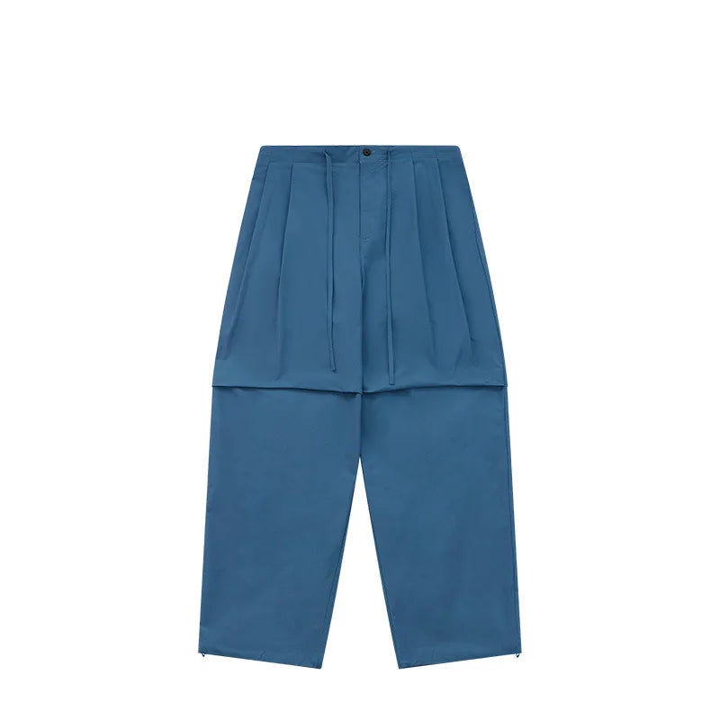saferido Parachute Waterproof Pants Man Blue Oversize Sweatpants Men's Sports Trousers Male Casual Japanese Streetwear Hip Hop