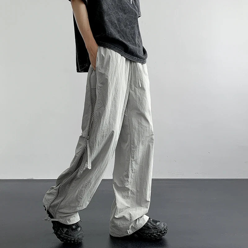 saferido Trendy Y2K Solid Cargo Pants Men's Multi Flap Pocket Trousers Loose Casual Outdoor Pants Harajuku Lightweight Cargo Pants