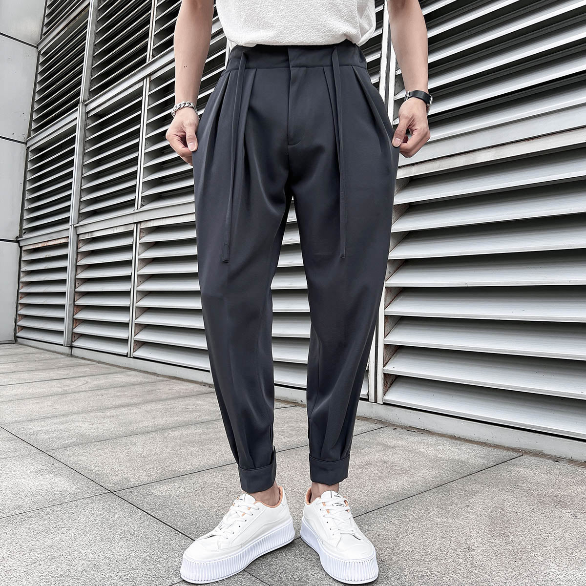 Brand Clothing Men's Spring High Quality Casual Pants/Male Spring Fashion Business casual Trousers Loose Haroun Pants 29-36