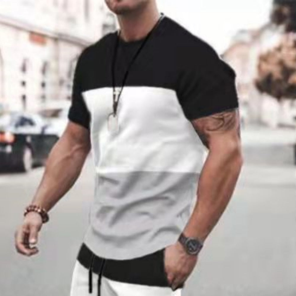 Men's T-shirt Checked Printed Loose Oversized Men' Top Holiday Casual Clothing Daily Short Sleeve T-shirt Fitness Sweatshirt Y2k