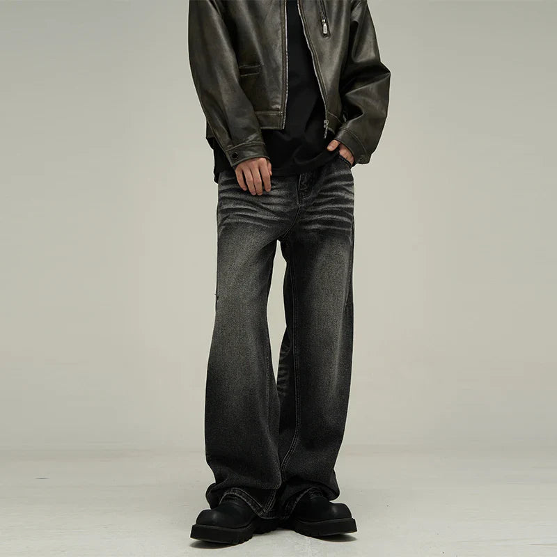 saferido American Jeans Male China-Chic Design Sense Small crowd high street ruffian handsome high-class pants lovers streetwear