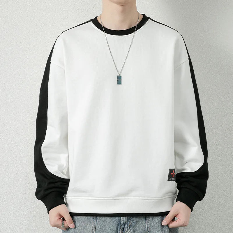 saferido New Hoodie Men's Sweatshirts Casual Round Neck Spring Autumn New Pullover Men Sweatshirt Long Sleeve Clothing Hooded Tops