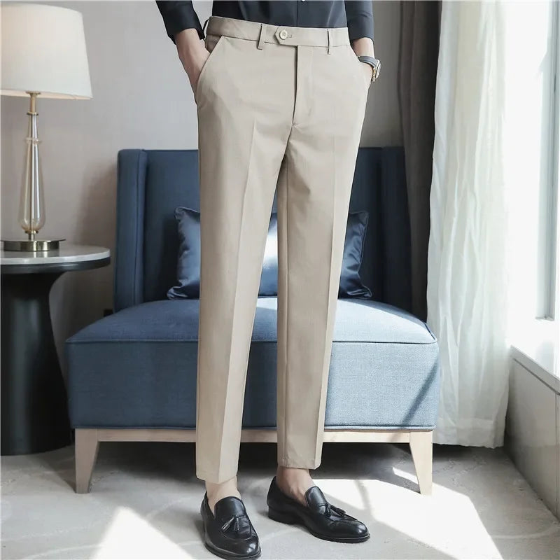 Men Dress Pants Autumn New Slim Fit Casual Pantalon Homme Wedding Party Formal Suit Trousers Men Clothing Oversized 28-42