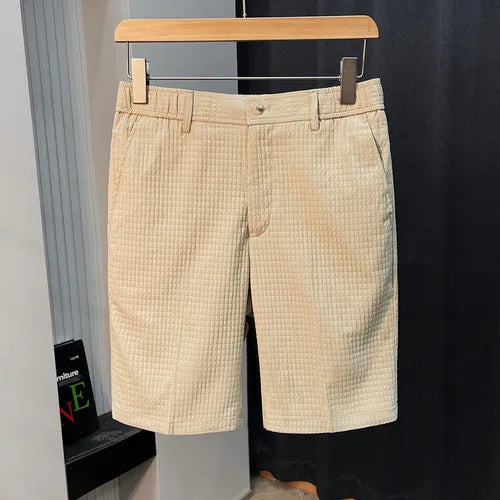 saferido Korean Style Summer Fashion Casual Plaid Shorts Brand Clothing Leisure Slim Fit Men Business Shorts