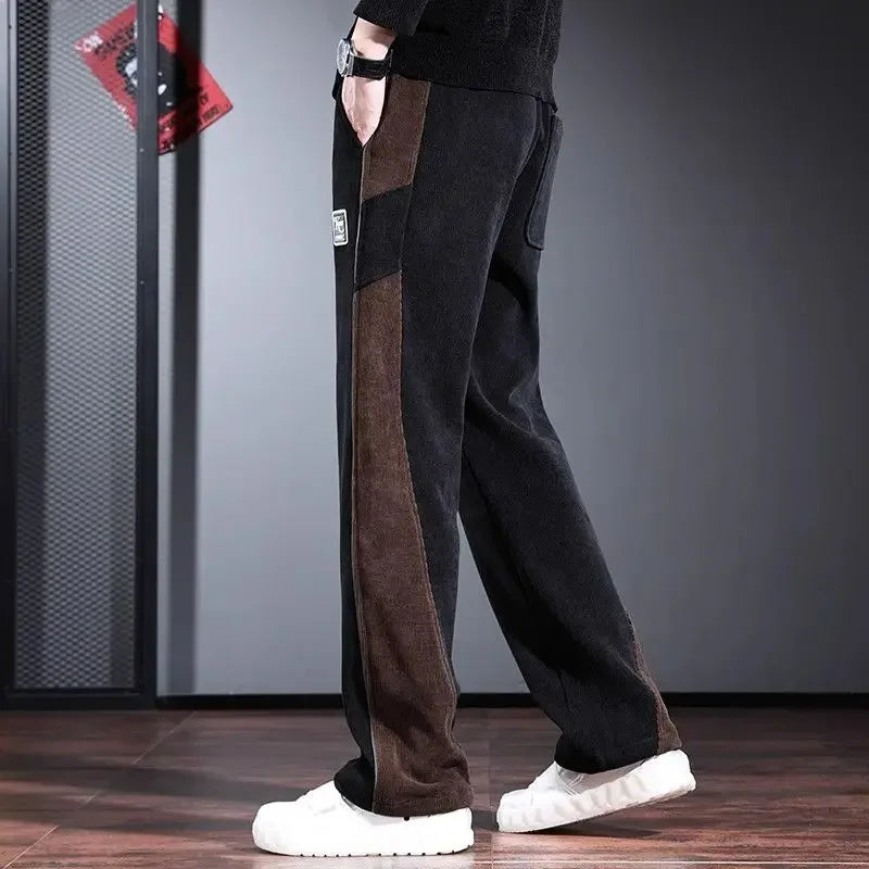 saferido Pocket Trend Polyester Male Trousers Classic Clothes Low Price Stylish Korean Style Baggy Men's Casual Pants Original Clothing