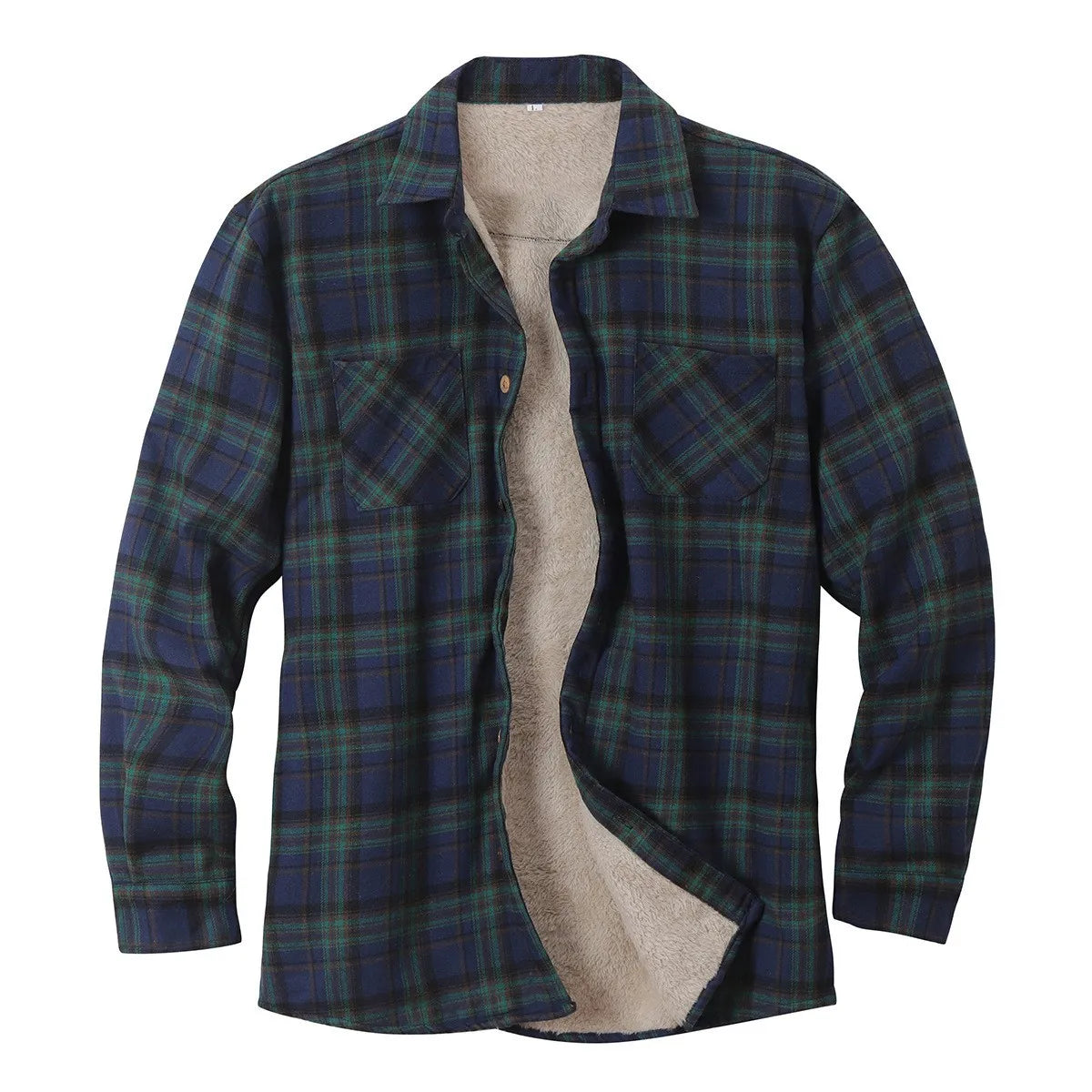 Shirts Quality Mens Plaid Flannel Thick Jacket Warm Quilted Lined Long Sleeve Autumn Winter Male Fashion Cotton Coat Pockets