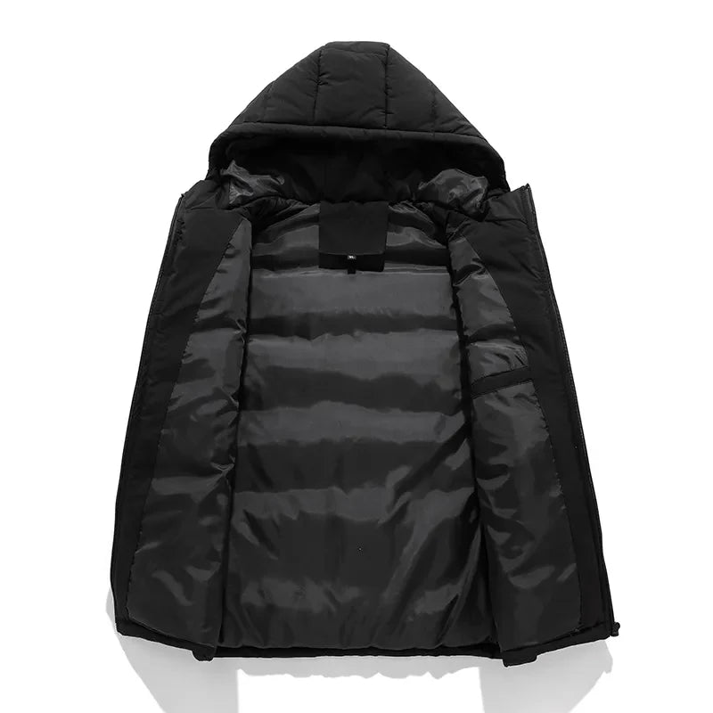 Winter Hooded Vests Men Warm Homme Vests Fashion Casual Waistcoat Sleeveless Jackets For Men Thicken Parkas 6XL