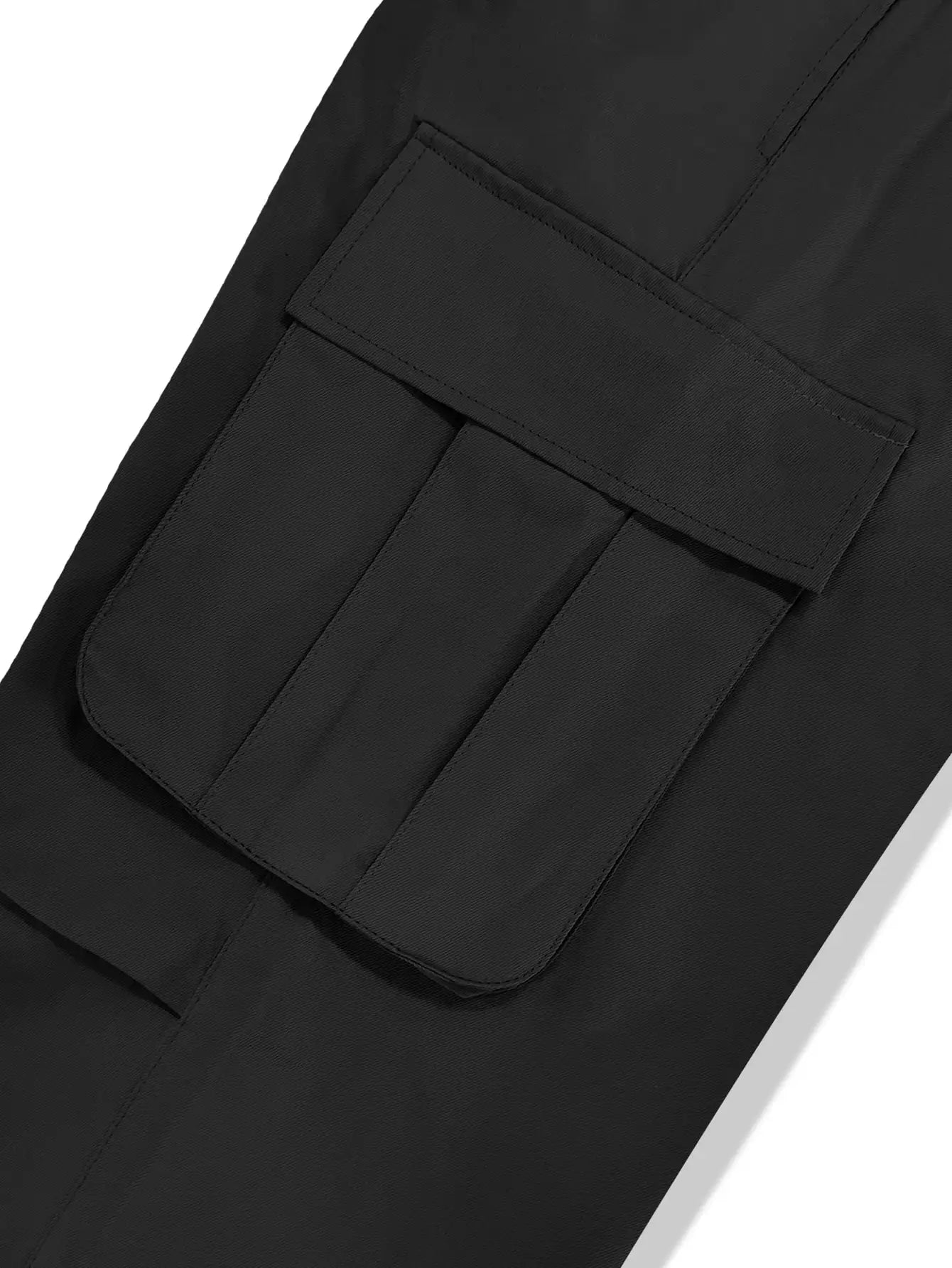 Classic Design Multi Flap Pockets Cargo Pants,Men's Loose Fit Drawstring Cargo Pants,For Skateboarding,Street,Outdoor Camping