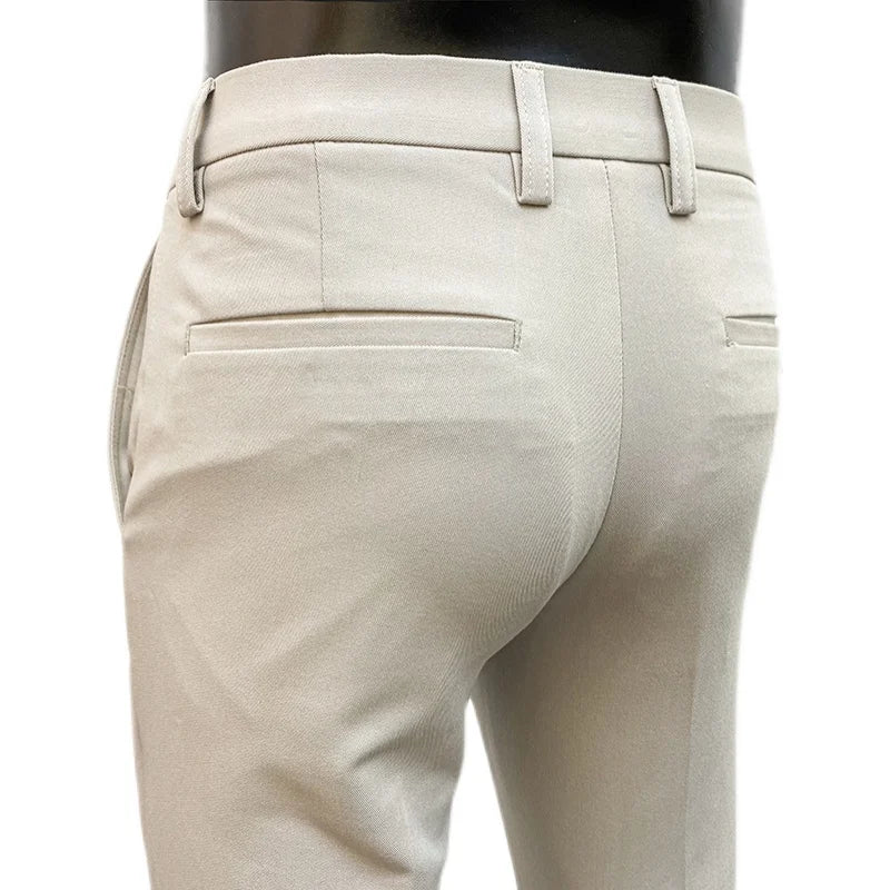 saferido Male Casual Business Dress Pants British Style Slim Fit Classic Formal Office Social Pants for Men Wedding Party Trousers