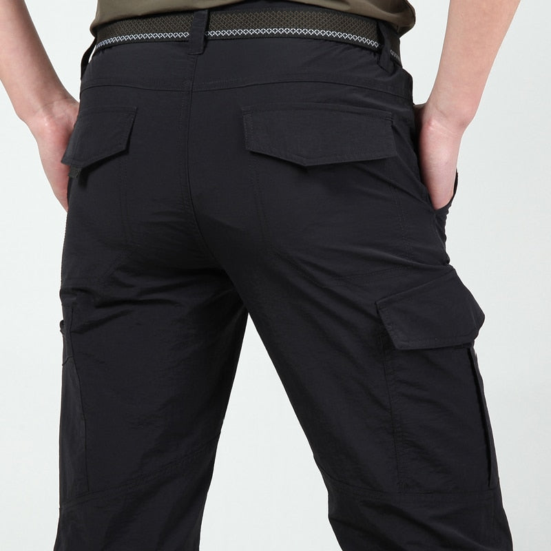 Outdoor Waterproof Tactical Cargo Pants Men Breathable Summer Casual Army Military Long Trousers Male Quick Dry Cargo Pants