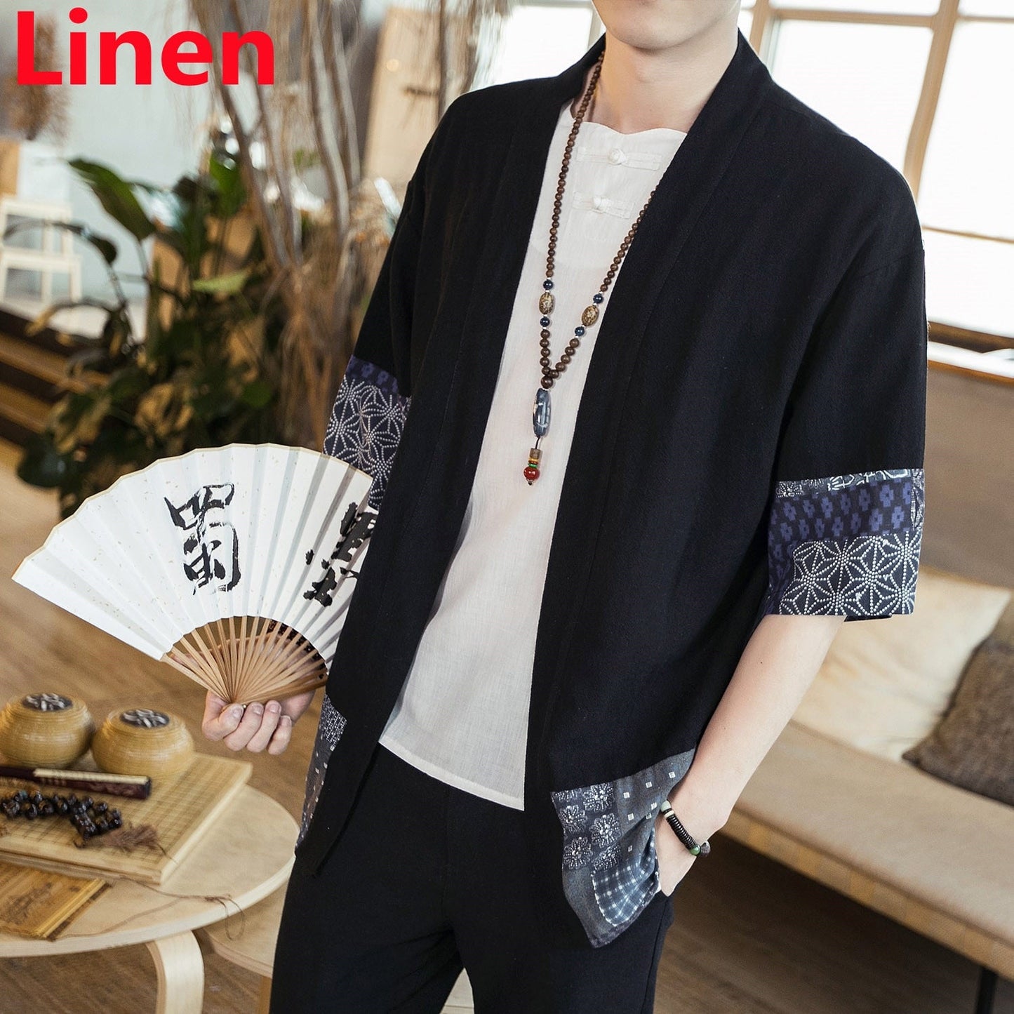 Kimono Japanese Costume Men Coat Harajuku Style Tops Japan Haori Cardigan Chinese Traditional Jacket Loose Shirt Yukata Coats