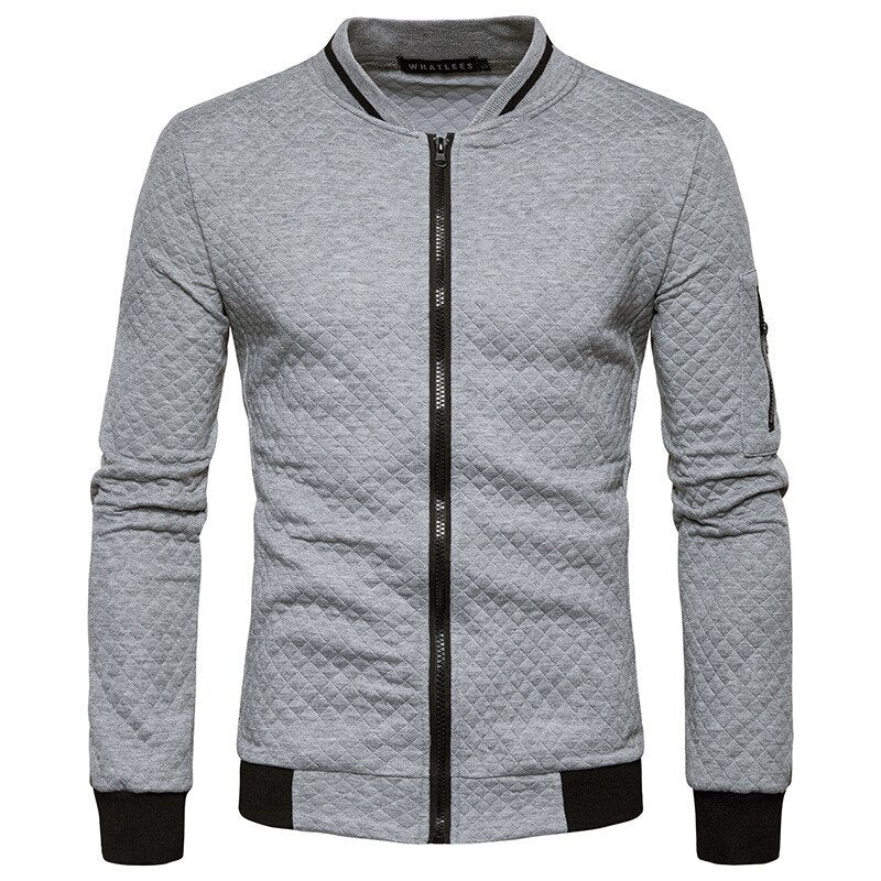High Quality Plush Zip stand collar casua Jacket Men's Street Windbreaker Coat Men Hot Casual Outer Wear Thick