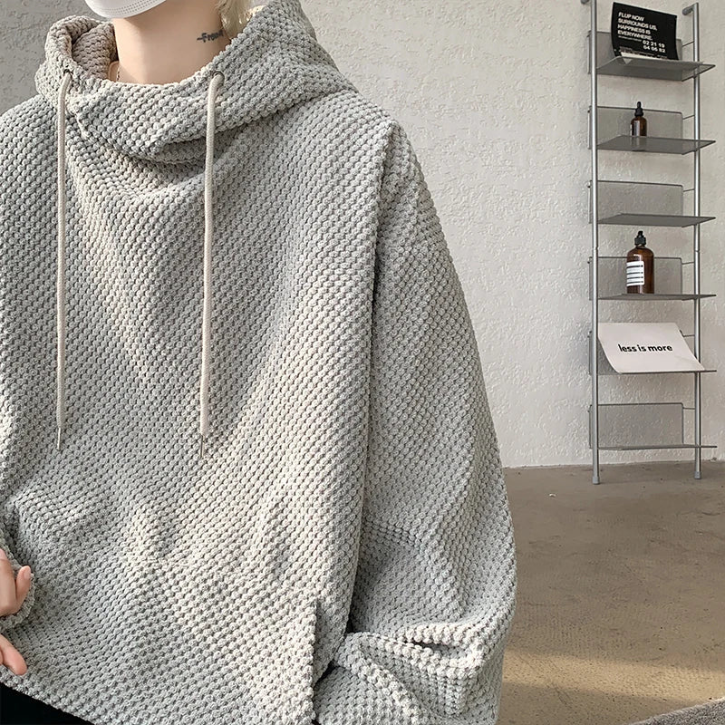 saferido Harajuku Corduroy Hoodies Men High Quality Streetwear Loose Y2k Hip Hop Hooded Sweatshirts Couple Clothing Female Pullovers
