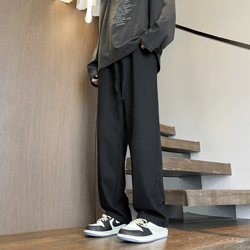 saferido Tracksuit Black Korean Fashion Joggers Pants Y2k Baggy Tactical Cargo Pants Khaki Harajuku Casual Stacked Sweat Pants