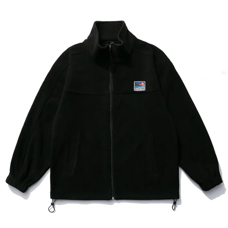 saferido New Winter Thick Oversize Coat Sweatshirt Zipper Men Clothing Harajuku Vintage Casual Jacket Male Couple Tops Streetwear M-4XL