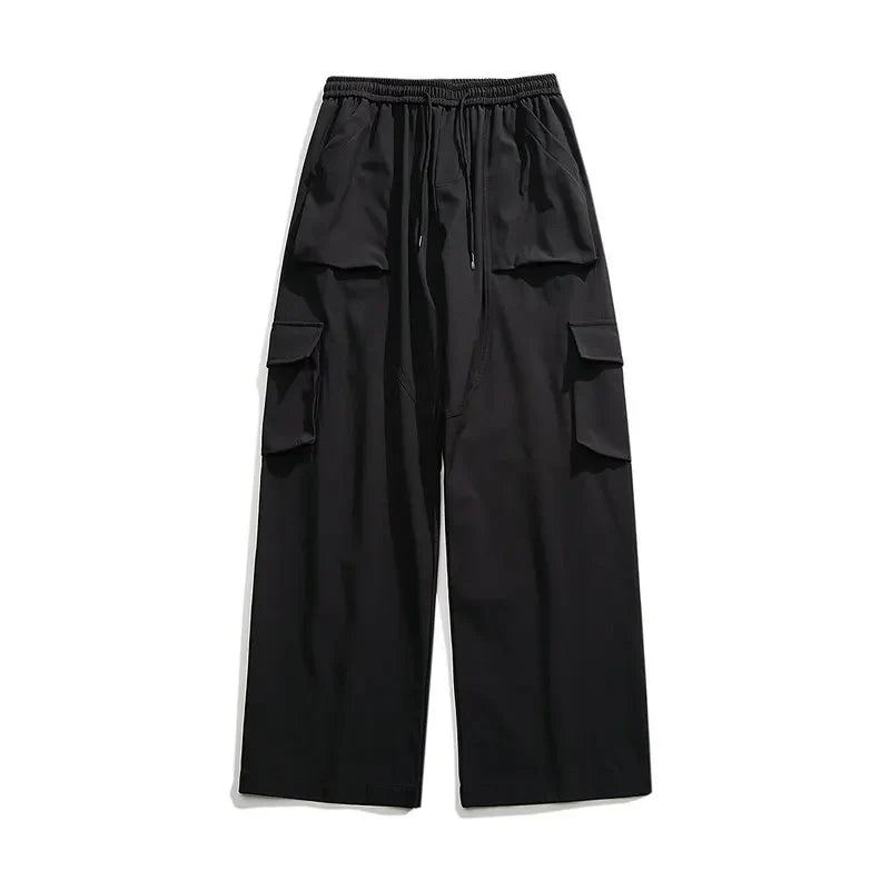 Men‘s Cargo Pants Multi Pocket Jogger Harlan Pants Men Elastic Waist Hip Hop Casual Trousers Large Size Sweatpants Black 5XL