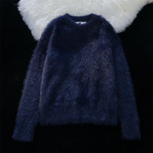 Men Autumn Winter New Oversize Solid Color Knitted Jumpers Male O-neck Sweater Tops Men Long Sleeve Warm Pullovers I594