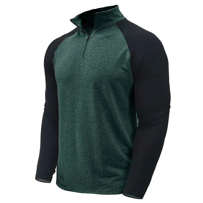 saferido Men Sweatshirts Spring Men's Hoodies Pullover Half Zipper Male Sports Hoody Outdoor Autumn Solid Color Turtleneck Sweaters