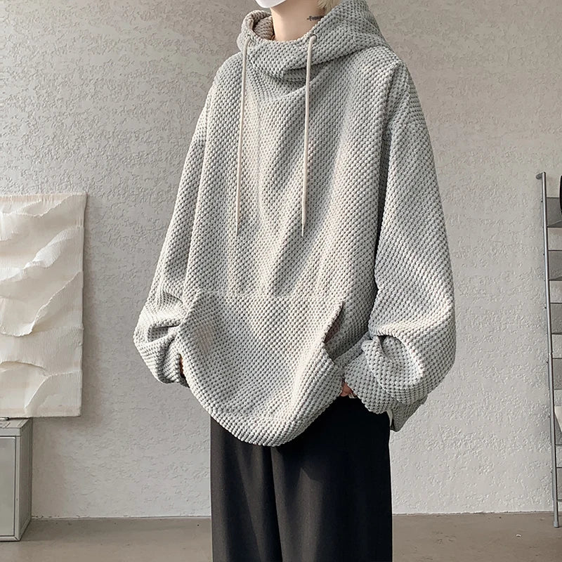 saferido Harajuku Corduroy Hoodies Men High Quality Streetwear Loose Y2k Hip Hop Hooded Sweatshirts Couple Clothing Female Pullovers