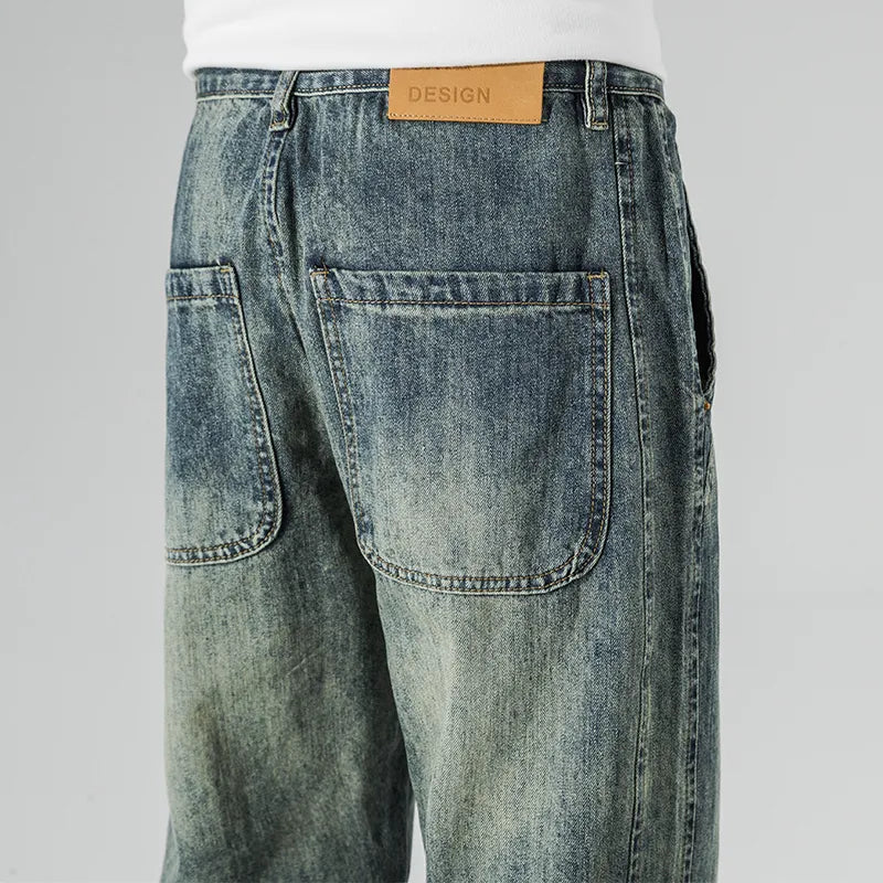 Baggy Jeans Men Wide Leg Pants Casual Oversize Jeans For Men Clothing Loose Fit Streetwear Vintage Male Denim Trousers New