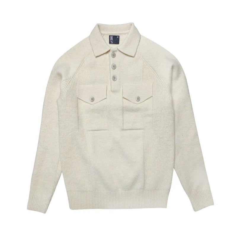 saferido Korean Style Men Keep Warm In Winter Casual Knit Sweater /Male Lim Fit Beige Soft Knit Pullover brand clothing Sweaters S-3XL