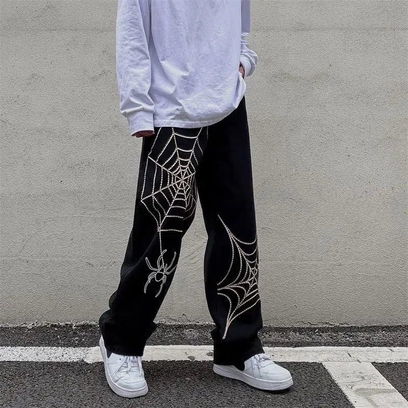 Streetwear Y2k Pants Anime Sweatpants Male Wide Leg Oversize Pants Men Techwear Baggy Straight Trousers