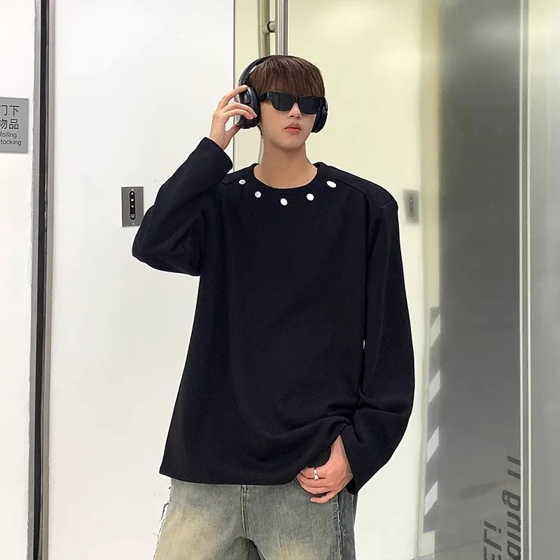 saferido Y2k Hoodies Men O-neck Loose Japanese Harajuku Outwear BF Couples Youthful Vitality All-match Streetwear High Street Autumn Ins