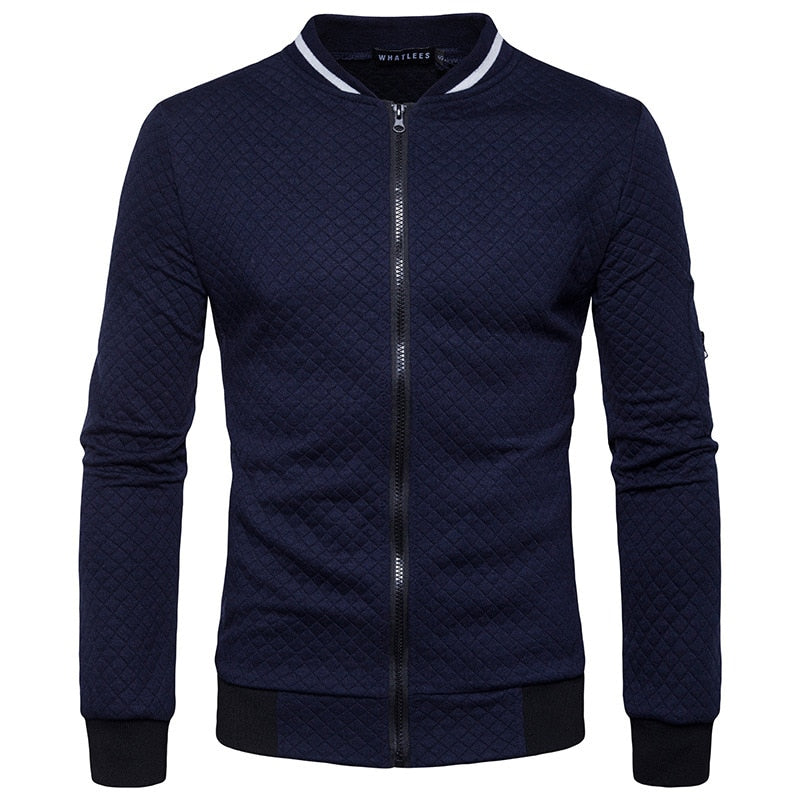 High Quality Plush Zip stand collar casua Jacket Men's Street Windbreaker Coat Men Hot Casual Outer Wear Thick