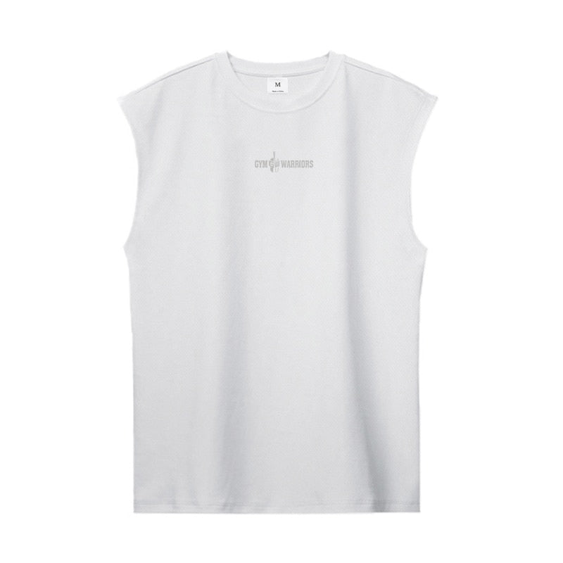 Summer Mesh Mens Workout Tank Top Bodybuilding and Fitness Singlets Quick Dry Vest Gym Clothing Muscle Sleeveless Shirt
