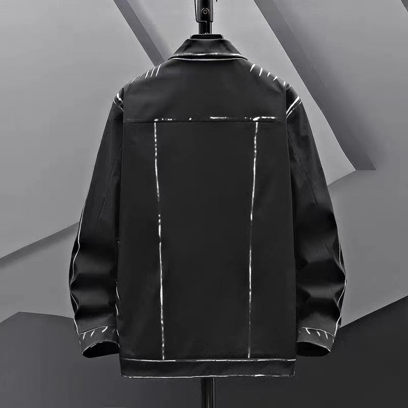New Spring Autumn Casual Jackets Korean Fashion Short Lapel coat Decoration Body Men's Jacket High Quality Hip Hop Coats Men