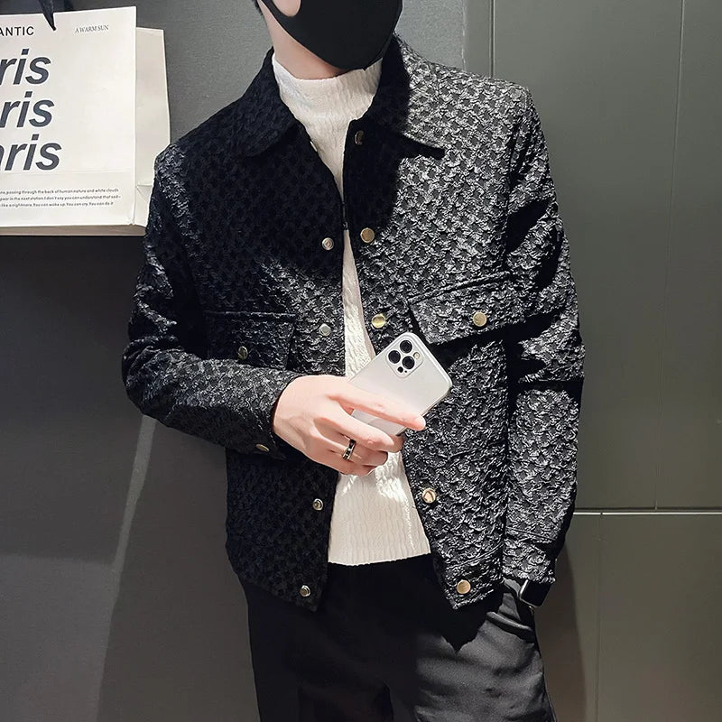 saferido Men's Spring High Quality Casual Jackets/Male Slim Fit White Black Lapel Fashion Business Coat Plus Size S-3XL