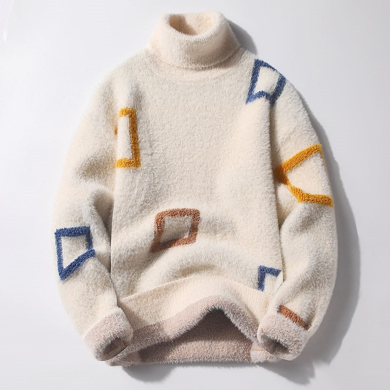 Sweaters men Winter Letter pattern thick sweater men Student youth sweaters autumn Men's wool pullovers size S-3XL