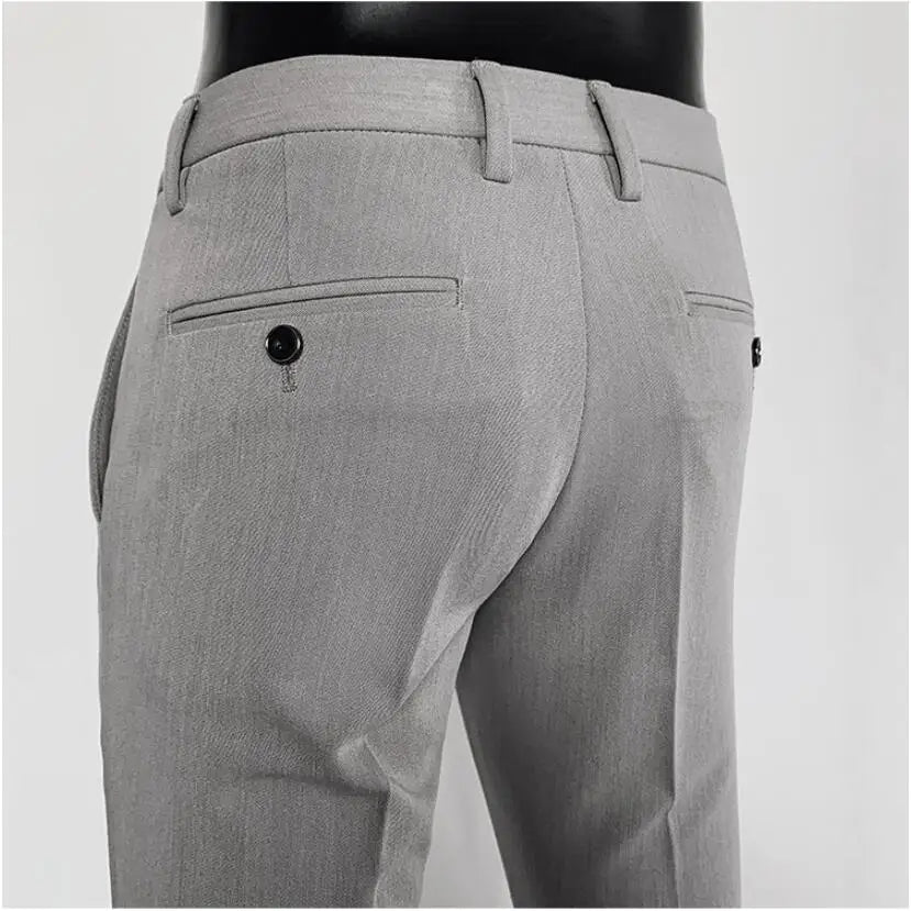 saferido Men British High Waist Straight Pants Men Social Trousers Pant Italian Mens Formal Pant Pantalones Hombre Dress Ankle Pants