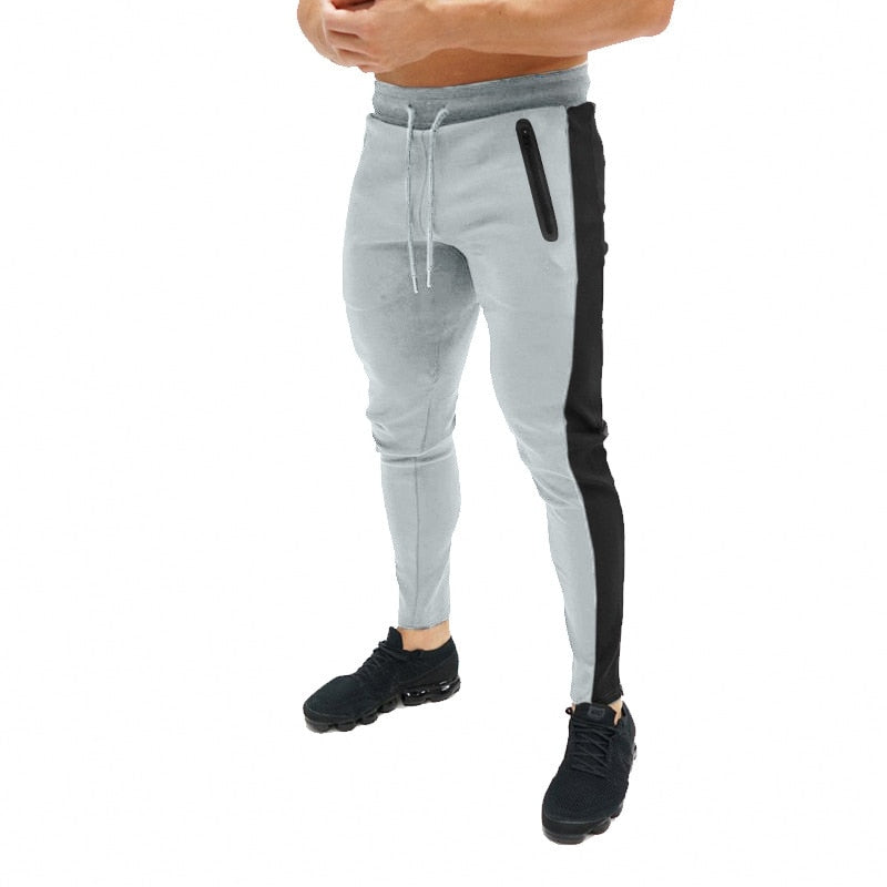 Men Bodybuilding Pant Autumn Spring Tracksuit Sweatpants Casual Solid Slim Harajuku Style Trousers Drawstring Full Length Pants