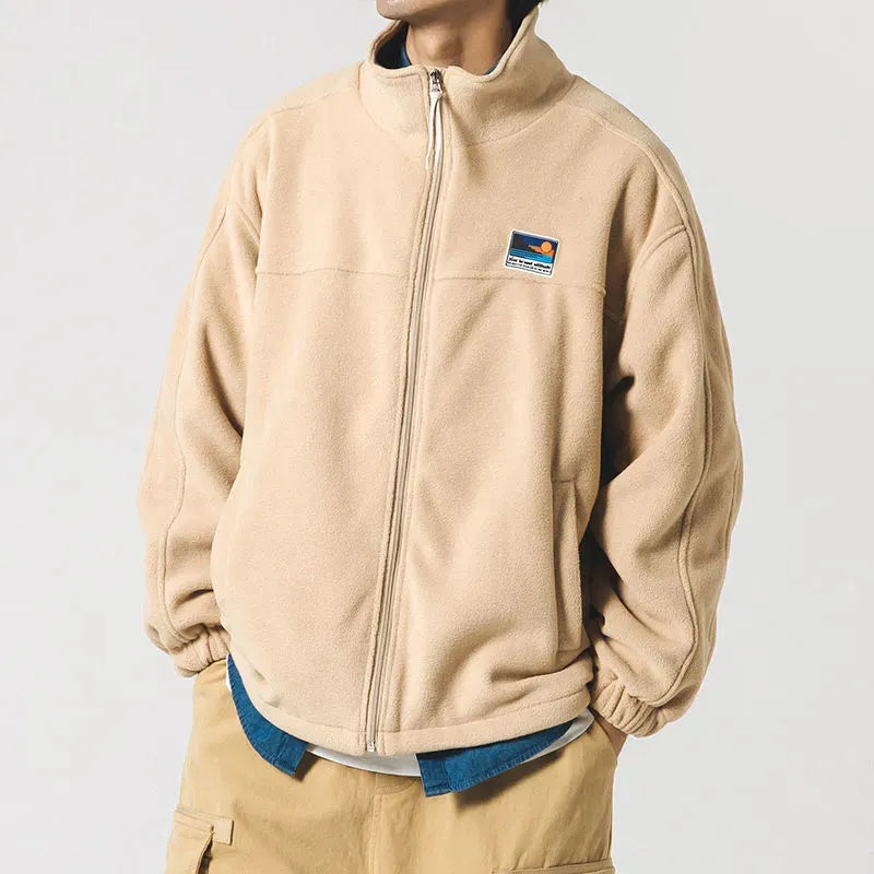 saferido New Winter Thick Oversize Coat Sweatshirt Zipper Men Clothing Harajuku Vintage Casual Jacket Male Couple Tops Streetwear M-4XL