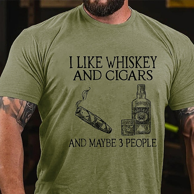 Men's T shirt Tee Graphic Letter Wine bottle Crew Neck Clothing Apparel 3D Print Outdoor Daily Short Sleeve Print Fashion Designer Vintage