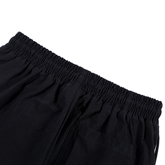Men's Cargo Pants Cargo Trousers Techwear Pocket Plain Comfort Breathable Outdoor Daily Going out 100% Cotton Fashion Casual Black Micro-elastic