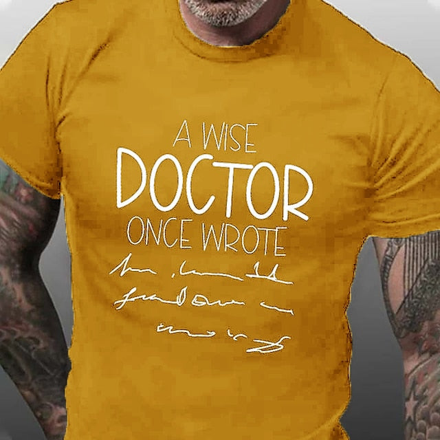 Men's T shirt Tee Casual Style Classic Style Cool Shirt Graphic Letter Crew Neck Print Casual Holiday Short Sleeve Print Clothing Apparel Sports Fashion Designer Lightweight