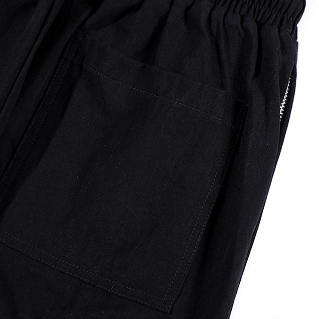 Men's Cargo Pants Cargo Trousers Techwear Pocket Plain Comfort Breathable Outdoor Daily Going out 100% Cotton Fashion Casual Black Micro-elastic