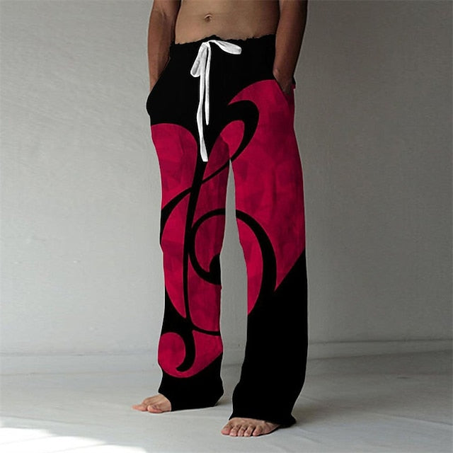 Men's Trousers Summer Pants Beach Pants Drawstring Elastic Waist Front Pocket Graphic Skull Comfort Soft Casual Daily Fashion Hawaiian 1 2